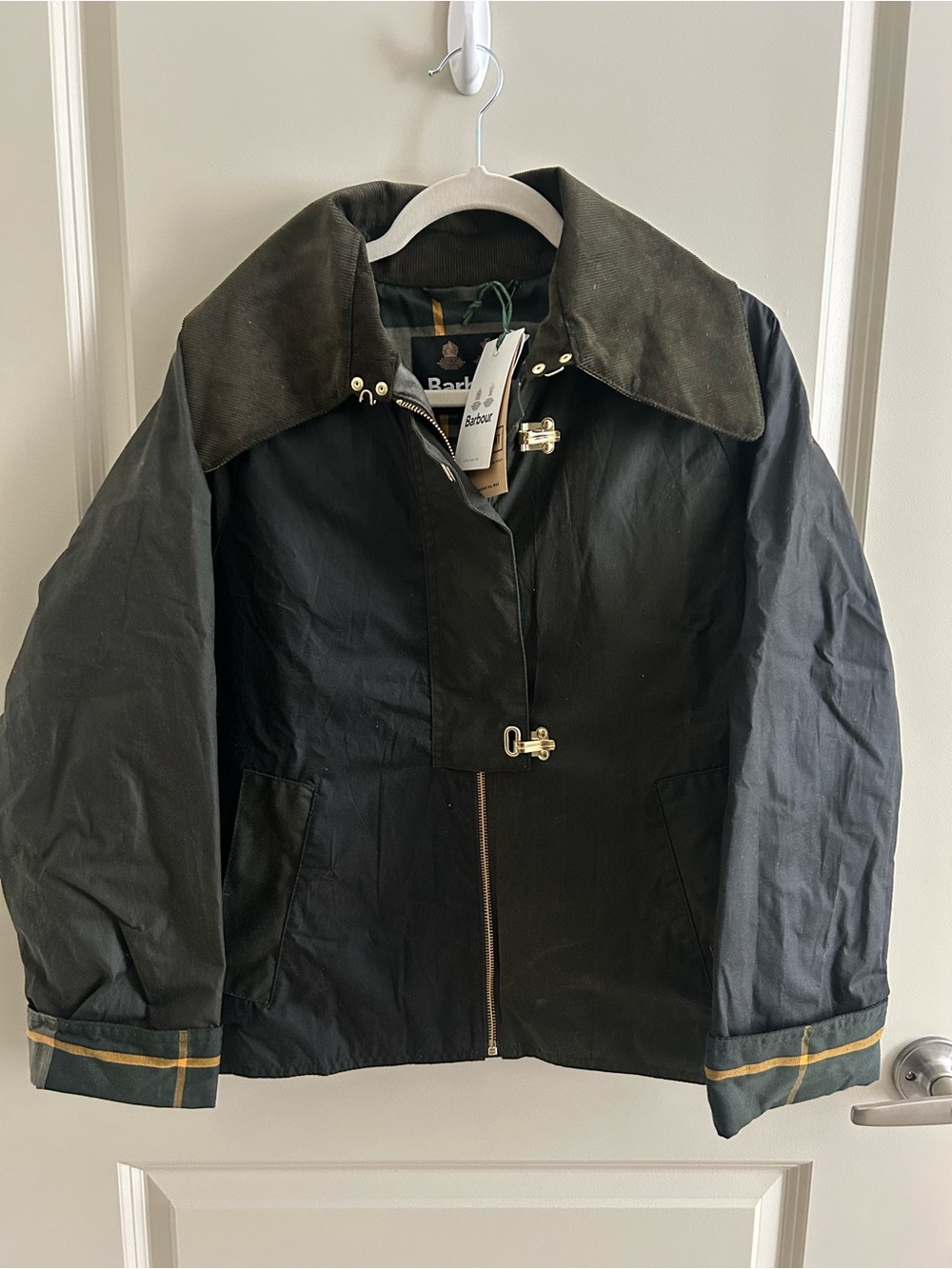 NWT Barbour 6 US Drummond Lightweight Wax Jacket Archive Olive Green Free People